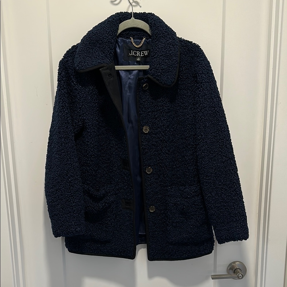 J. Crew Women’s Navy Sherpa Jacket